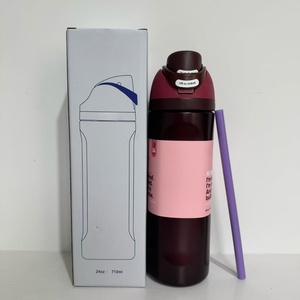 Bouteille d'eau sport isotherme en acier inoxydable à double paroi <span class=keywords><strong>de</strong></span> 32 oz, haute qualité, anti-fuite, avec paille, vente en gros - Product Image 2