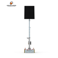 Tour de sécurité solaire mobile en stock avec garantie de 5 ans, panneau solaire 460W, étanche IP65 et résistance au vent de 117 km/h