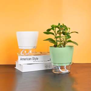P166 Pot de plantes à arrosage automatique en plastique pour la décoration de pépinière - Product Image 3