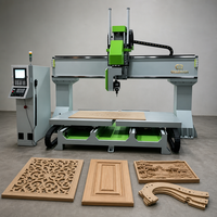 Meilleure machine de découpe CNC 5 axes pour le bois, machine de sculpture 3D pour mousse avec table de travail mobile