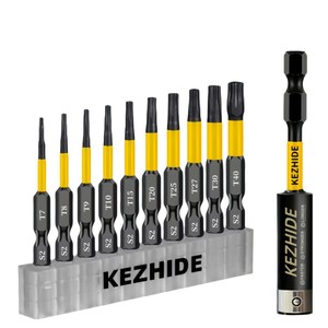 Kezhide Impact Driver Bit Set T7 T40 S2 Steel 10pcs 1/4 In Torx External For Auto Repair - Product Image 3