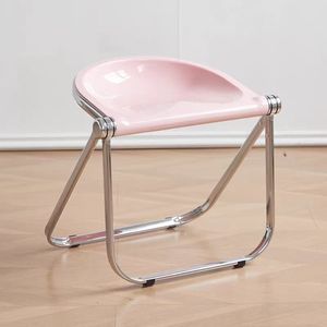 Chaise pliante de loisirs <span class=keywords><strong>d</strong></span>'<span class=keywords><strong>occasion</strong></span>, tabouret transparent tendance pour photos, chaise de maquillage, <span class=keywords><strong>table</strong></span> de café - Product Image 1