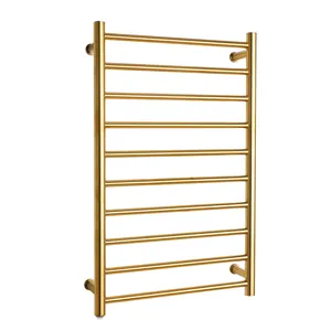 2020 Bathroom wall mounted Shiny gold Electric Heated Towel Rail in stainless steel