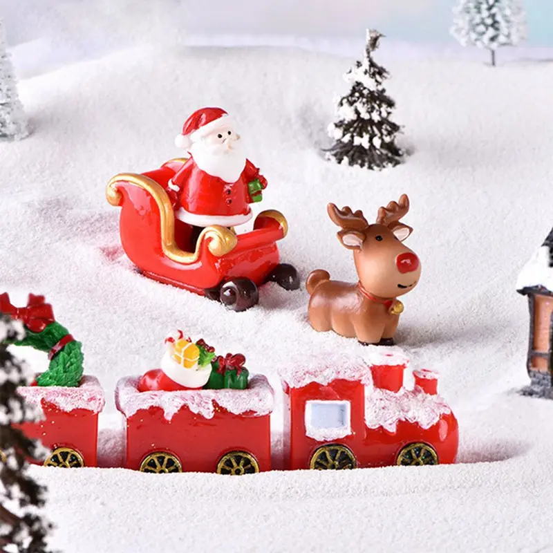 लघु क्रिसमस ट्री सांता Snowmen बर्फ बतख टेरारियम सामान माइक्रो <span class=keywords><strong>परी</strong></span> उद्यान मूर्तियों गुड़िया घर सजावट