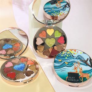 Maquillaje en oferta 10 colores purpurina forma de corazón sombra de ojos en polvo, etiqueta privada <span class=keywords><strong>paleta</strong></span> de sombra de ojos - Product Image 5