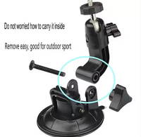 Support de fixation par ventouse pour caméra de voiture, idéal pour enregistreur de conduite, vlogging de voyage, support de pare-brise réglable à 180 degrés
