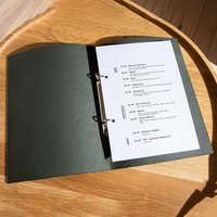 Porte-menu créatif en cuir PU A5 avec élastique, couverture de menu vintage, porte-menu élégant pour café, restaurant et hôtel