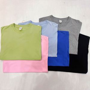 Design Wholesale Custom Cheap 230grams BCI 100% Cotton Black Plain T-shirt Round Mock Neck Logo Printed Unisex Men Shirt - Product Image 6