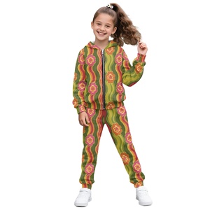 Vendita calda 1 modello personalizzato con stampa floreale 2 pezzi <span class=keywords><strong>felpa</strong></span> Tie-dye con cappuccio Set <span class=keywords><strong>felpa</strong></span> e <span class=keywords><strong>pantaloni</strong></span> della tuta per bambini - Product Image 1