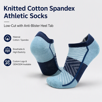 Chaussettes de sport confortables en coton tricoté et élasthanne, chaussettes athlétiques élastiques pour un usage quotidien décontracté