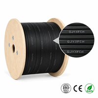 Kabel Fiber Optik Luar Ruangan GJYXFCH Self Supporting 1 2 4 Core untuk Pemasangan Tiang ke Rumah FTTH