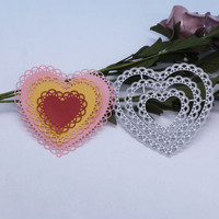 Papercraft Modelli di Taglio Muore Cuori Scrapbooking Muore A Mano In Metallo Metalli