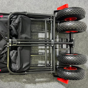 รถเข็นพับได้ขนาดใหญ่รถเข็นในสวนรถบรรทุกตกปลาพร้อมเบรกสำหรับตั้งแคมป์ชายหาด - Product Image 3