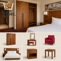 Solution de mobilier de chambre d'hôtel haut de gamme : Ensemble de chambre d'hôtel moderne en bois avec design personnalisé et approvisionnement direct usine