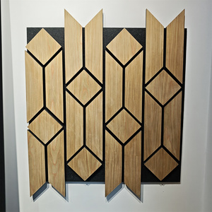 Panneaux acoustiques Akupanel en polyester de haute qualité, sur mesure, finition placage à lamelles, insonorisation, décoration murale intérieure pour bureau et maison - Product Image 3