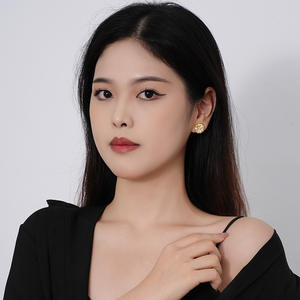 हैनन 925 स्टर्लिंग चांदी फैशन रेट्रो सूरजमुखी जिरकॉन बालियां महिलाओं के लिए क्लासिक स्टड बालियां - Product Image 4