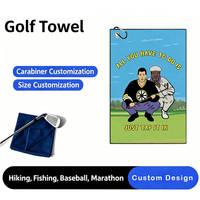 Serviette de golf magnétique en microfibre unie à motif gaufré, logo personnalisé, séchage rapide, écologique, lavable en machine, serviette de sport à motif tissé