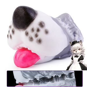 Funda de masturbación masculina con forma de cabeza de perro de fantasía, de silicona, simulador de pene animal, vagina realista, juguete sexual Onahole. - Product Image 1