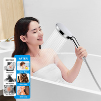 Filtre purificateur d'eau Élimine le chlore Haute pression Économie d'eau Douche à main en plastique grande taille