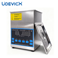 Pembersih ultrasonik profesional besi tahan karat 2L dengan Timer pemanas untuk pembersih industri bagian perhiasan Lab