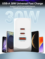 Chargeur mural LDNI Q7-MI 67W Super Rapide GaN 3 ports 1A 2C, chargeur officiel autorisé MI, HyperCharge PD, chargeur de voyage