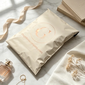 Luxury Nude Poly Mailers Peach Bga Custom Rose Gold Logo Matte Self Adhesive Poly Shipping Envelope Bags For Fashion Apparel - Product Image 1