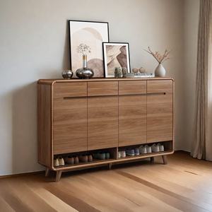 <span class=keywords><strong>ตู้</strong></span>เก็บ<span class=keywords><strong>รองเท้า</strong></span>ไม้จริงแบบตั้งพื้นสำหรับห้องนั่งเล่นอเนกประสงค์ ทนทาน ทันสมัย - Product Image 6