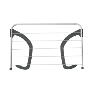 <span class=keywords><strong>Rayen</strong></span> Estante de Ropa Plegable de Acero Ajustable, Tipo de Pie, Radiadores, Barandillas, Uso en Interiores y Exteriores, Viaje, Metal Duradero, Gris - Product Image 1