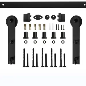 Maatwerk Amerikaanse Type Matzwarte Kleur Schuifdeur Hardware Kit En Accessoires