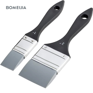 Set di Pennelli per Acquerello in Silicone BOMEIJIA con Manico in <span class=keywords><strong>Legno</strong></span>, Bordi Rifiniti, Teste Piatte Flessibili per Adulti/Bambini (1 pollice, 1,5 pollici, 2 pollici) - Product Image 1