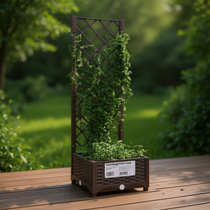 กระถางต้นไม้โพลีโพรพิลีน สีน้ำตาล ขนาดกลาง สำหรับใช้ภายในและภายนอกอาคาร - Product Image 2