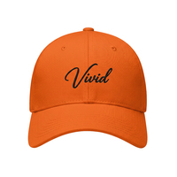 Gorra de Béisbol de Algodón Suave con Bordado Cursivo Naranja Brillante Personalizado de Perfil Bajo para Uso Casual en la Calle y al Aire Libre