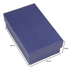 Scatola portagioie blu con rivestimento in raso 160X100X50 mm, custodia per regali - Product Image 3
