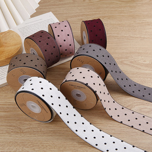 Klip rambut simpul kupu-kupu DIY gaya Korea pita bergerigi polkadot untuk aksesori pakaian anak-anak kain Satin - Product Image 2