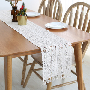 Retro corte encaje <span class=keywords><strong>gancho</strong></span> flor hueco algodón borla mantel <span class=keywords><strong>mesa</strong></span> <span class=keywords><strong>de</strong></span> comedor decoración hecha a mano Navidad ganchillo camino <span class=keywords><strong>de</strong></span> <span class=keywords><strong>mesa</strong></span> - Product Image 1