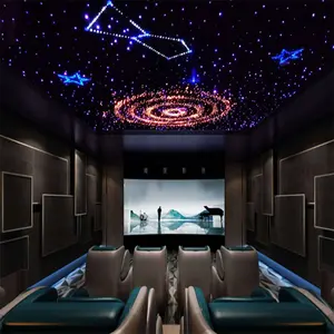 Telhado de cinema em fibra de estrela, iluminação interior em fibra óptica para hotel, teto de cinema, decoração de carro, estrela