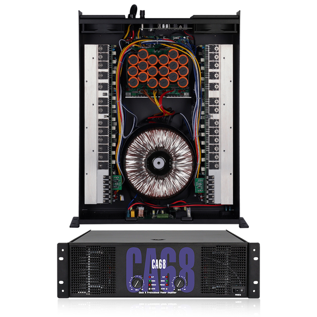 CA68 Class H 5400Watts Power Amplifier3U High Power Amplifier for Stage Performance Speakers Audio System Sound