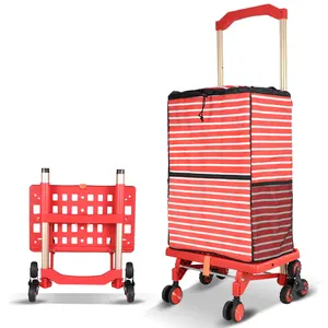 BAOYU 3 в 1, складная металлическая ручная тележка для багажа, складная тележка для продуктов, тележка для покупок