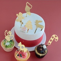 Joyeux Noël Acrylique Cupcake Toppers Festive Décoration De Gâteau De Noël pour Bébé Halloween Saint Valentin Fête Fournitures