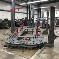 Système de redressage de châssis automobile robuste avec tour de traction 15T pour atelier de réparation de carrosserie