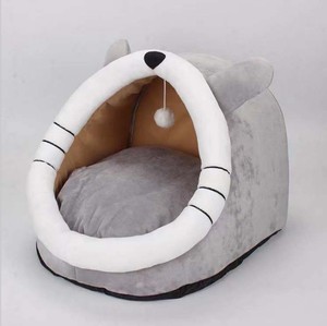Super Soft Luxury Warm Pet Cat Nest Semi-enclosed <strong>Dog</strong> <strong>Kennel</strong> House Cat Pet Bed - Product Image 1