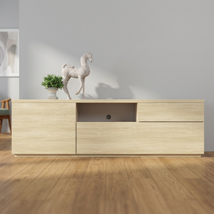 Mesa de televisión sencilla y moderna, con 3 armarios, decoración para sala de estar - Product Image 3