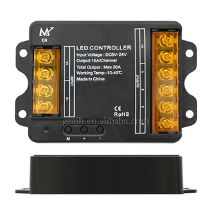 High Power RGB <strong>LED</strong> Strip Light Amplifier DC5-24V <strong>PWM</strong> 4*8A Iron Design 150W Max Load Manual Controller - Product Image 1