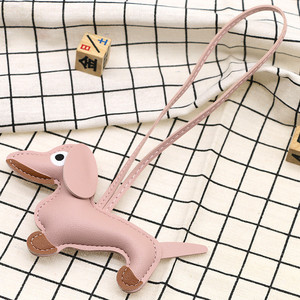 Portachiavi Vintage Classico in Pelle con Cane Bassotto, Accessorio Moschettone in PU Intrecciato, Charm Elegante per Borsa alla Moda - Product Image 6