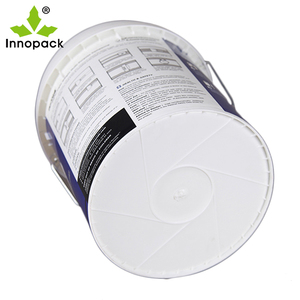 Seau de peinture blanc PP vierge 10L imprimé personnalisé avec couvercle et poignée à bec - Product Image 5