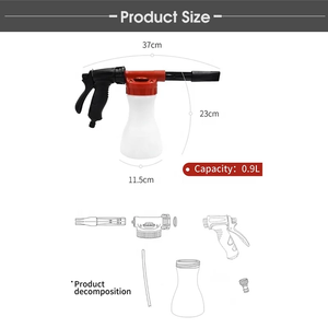 Pistola de Espuma con Dial de Relación Ajustable para Manguera de Jardín, Cañón de Espuma Portátil para Lavado de Coches, Lanza Espuma de Nieve con Botella de Jabón y Accesorio Pulverizador - Product Image 2