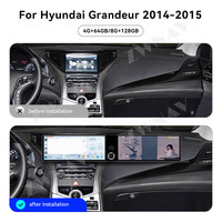 ZWNAV Lecteur multimédia DVD Android 15 de 12,3+12,3 pouces pour Hyundai Azera 2014-2015, autoradio GPS stéréo avec unité principale