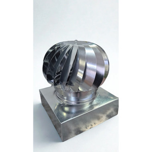 ARTIGIAN RUSSO Ventilador de Techo Industrial Cuadrado de Acero al Carbono, Giratorio Impulsado por Viento, para Chimenea y Extracción de Gases de Combustión, Exterior, Independiente - Product Image 3