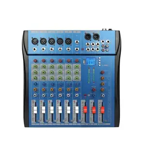 New CT6 Professional 6 Channel Spare Parts Interface Full Set Video Lighting Disco Music DJ Mixer Audio Speakers and Audio Mixer