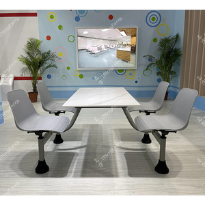 Mesas y sillas de cantina escolar estacionarias utilizadas <span class=keywords><strong>para</strong></span> mesas y sillas de cantina de restaurante/escuela <span class=keywords><strong>para</strong></span> cafetería - Product Image 4